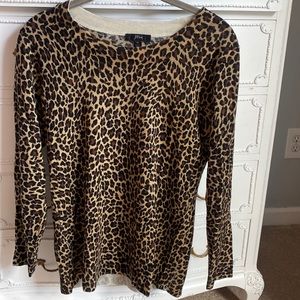 Jcrew tippi sweater in leopard print